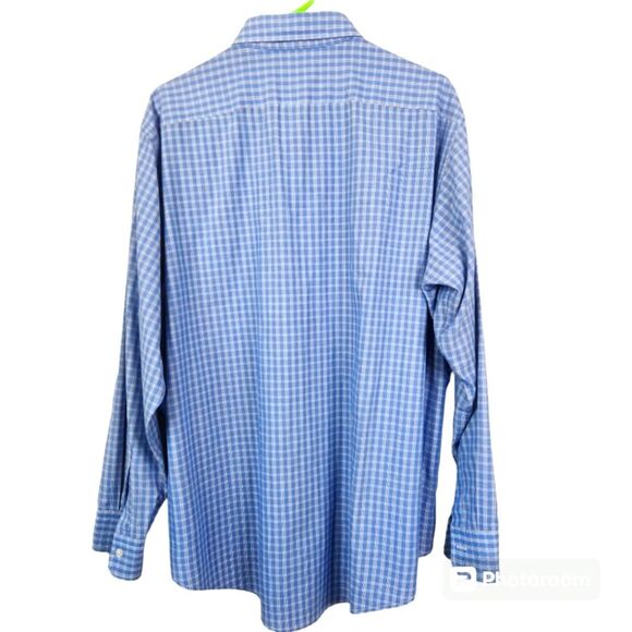 Vintage Christian Dior Monsieur Gingham Pattern Button Down 17 34-35 - Picture 2 of 6